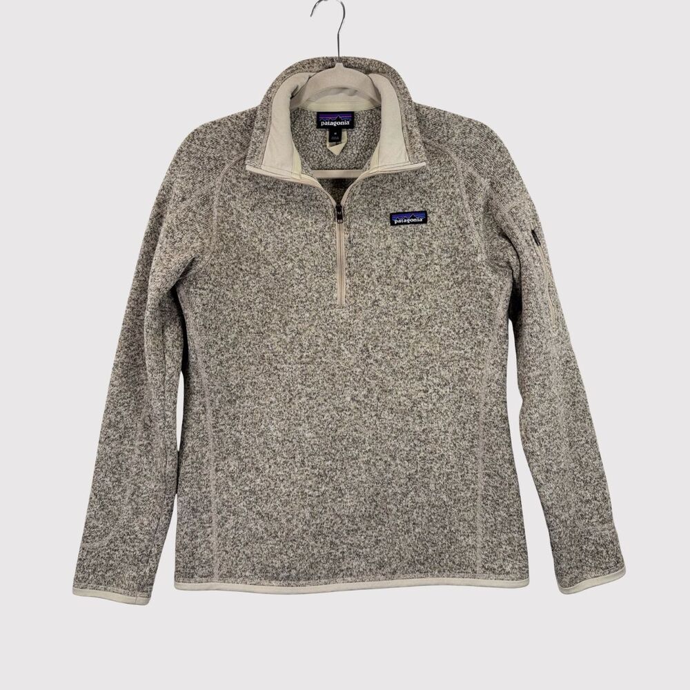 Patagonia Womens Better Sweater Pelican 1/4 Zip Fleece Pullover Outdoor Medium - Picture 2 of 12